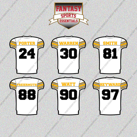 Pittsburgh Steelers 2025 Away Jersey Glossy Stickers (Choose Your Player) Page 2