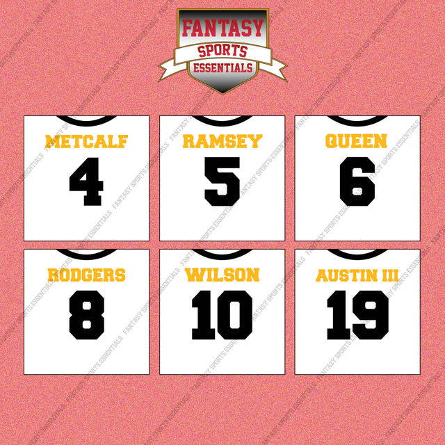 Pittsburgh Steelers 2025 Away Jersey Wall Art Prints (Choose Your Player) Page 1