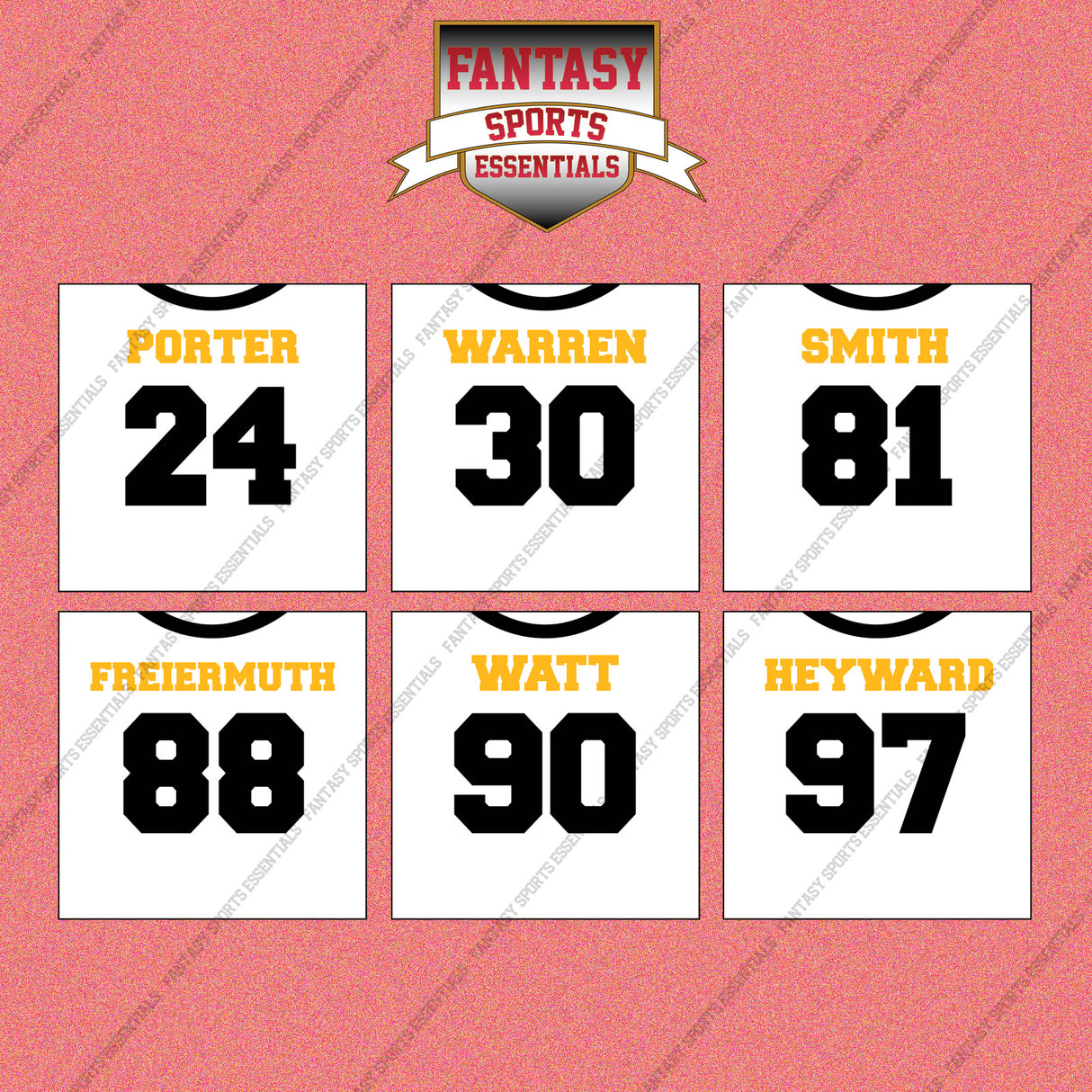 Pittsburgh Steelers 2025 Away Jersey Wall Art Prints (Choose Your Player) Page 2
