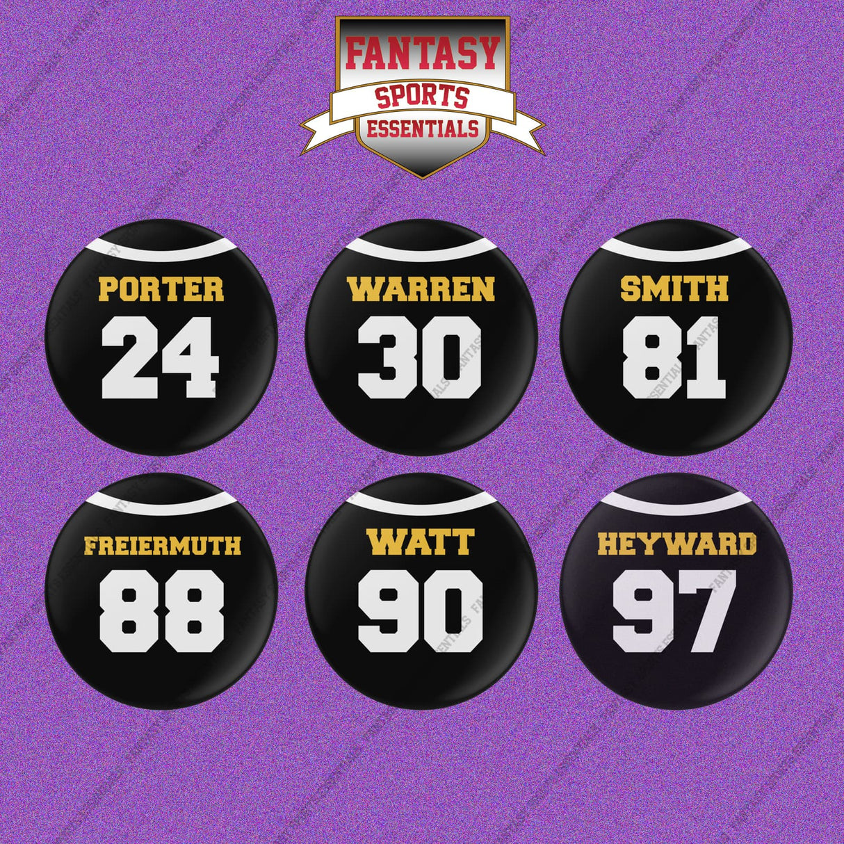 Pittsburgh Steelers 2025 Home Jersey Button Pins (Choose Your Player) Page 2