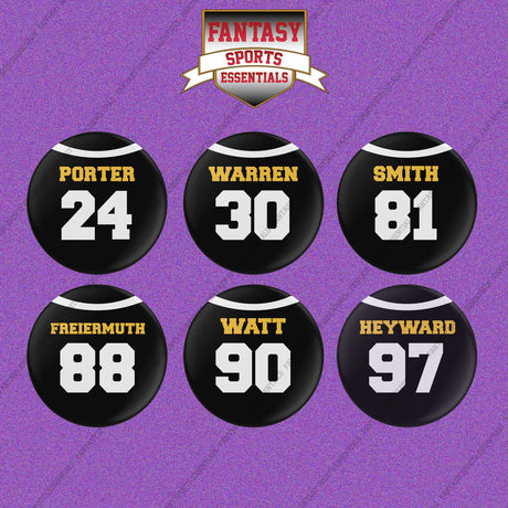 Pittsburgh Steelers 2025 Home Jersey Button Pins (Choose Your Player) Page 2