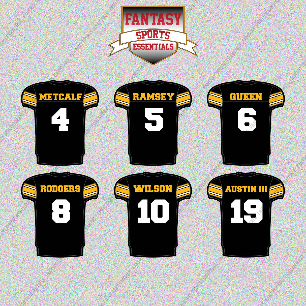 Pittsburgh Steelers 2025 Home Jersey Glossy Stickers (Choose Your Player) Page 1