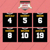 Pittsburgh Steelers 2025 Home Jersey Wall Art Prints (Choose Your Player) Page 1
