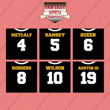Pittsburgh Steelers 2025 Home Jersey Wall Art Prints (Choose Your Player) Page 1