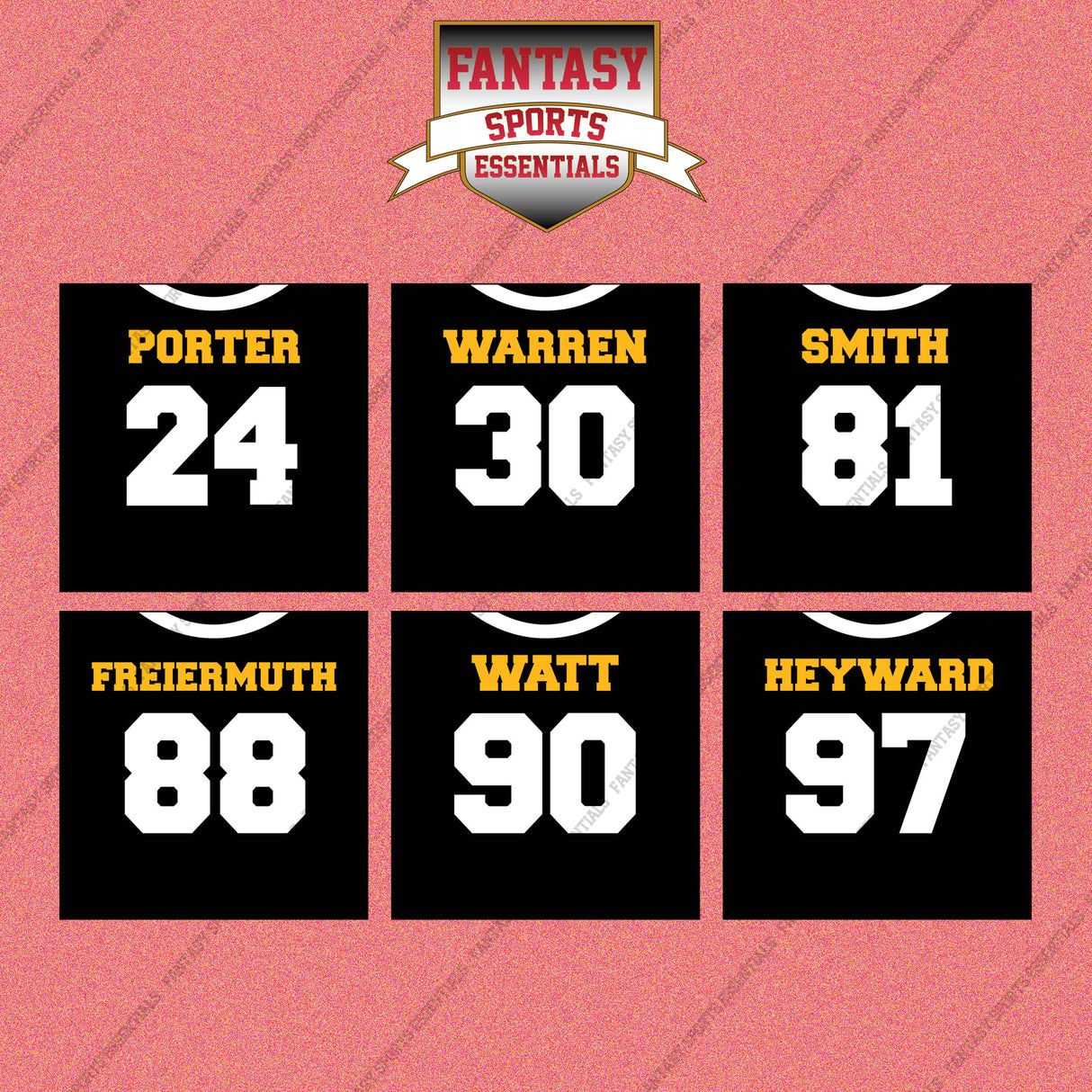 Pittsburgh Steelers 2025 Home Jersey Wall Art Prints (Choose Your Player) Page 2