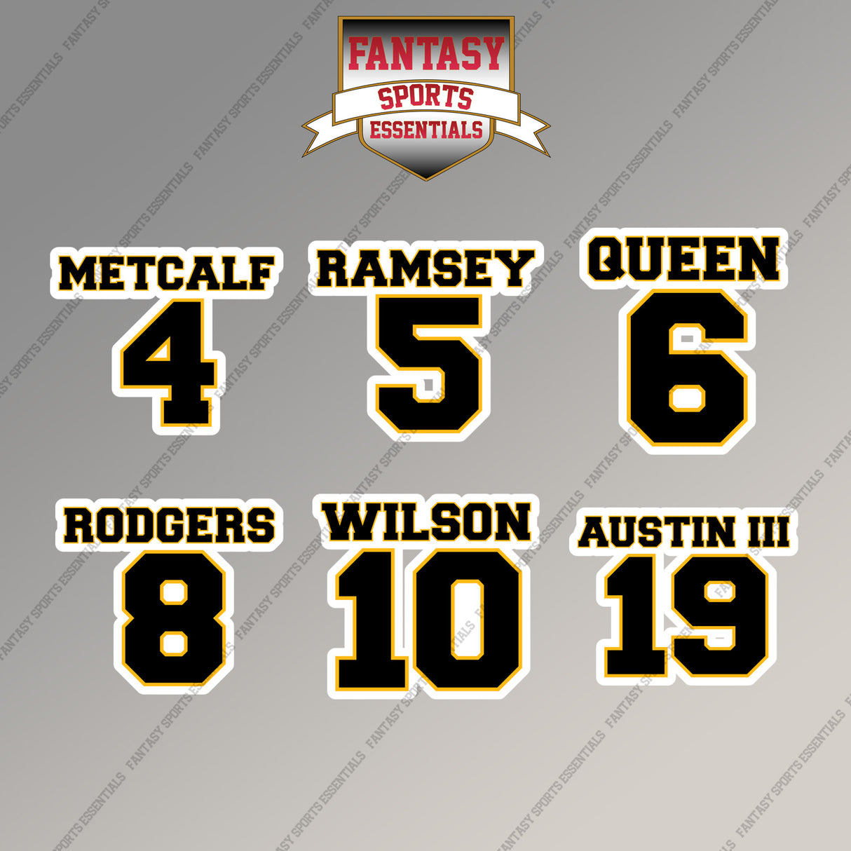 Pittsburgh Steelers 2025 Name and Number Magnets (Choose Your Player) Page 1