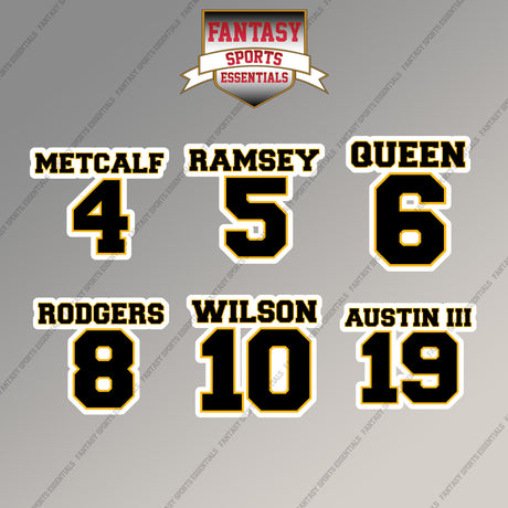 Pittsburgh Steelers 2025 Name and Number Magnets (Choose Your Player) Page 1