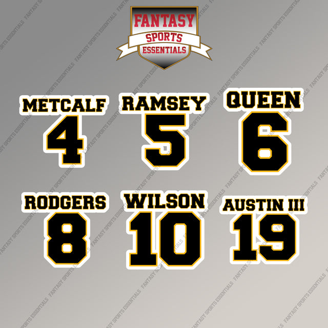 Pittsburgh Steelers 2025 Name and Number Magnets (Choose Your Player) Page 1