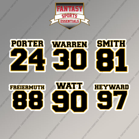 Pittsburgh Steelers 2025 Name and Number Magnets (Choose Your Player) Page 2