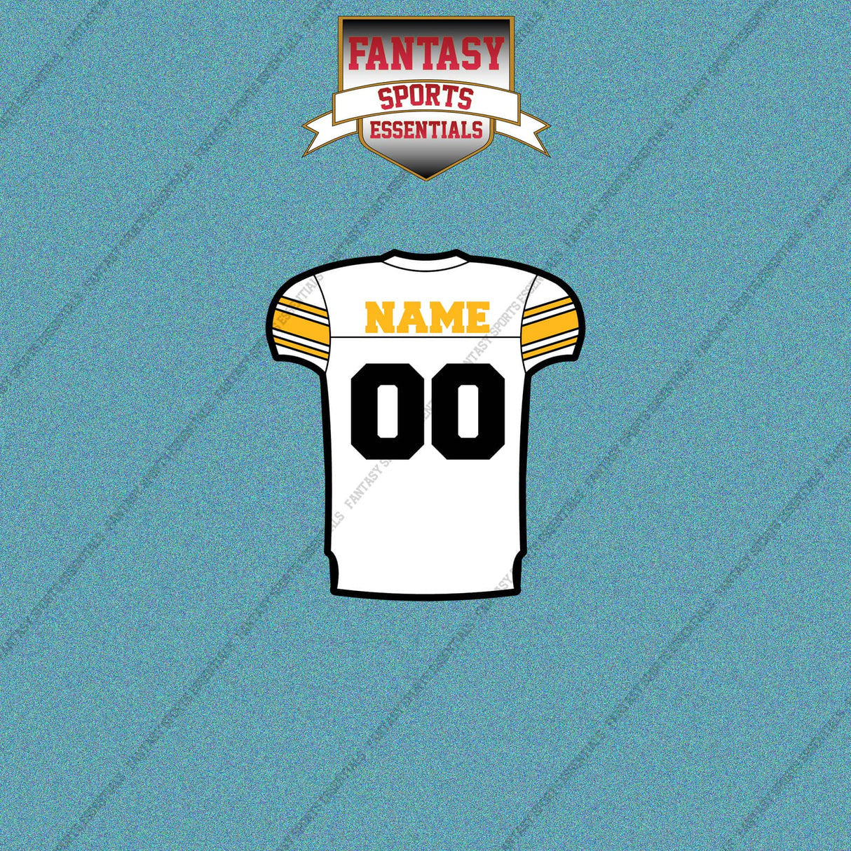 Pittsburgh Steelers Personalized Current Away Jersey Car Decals