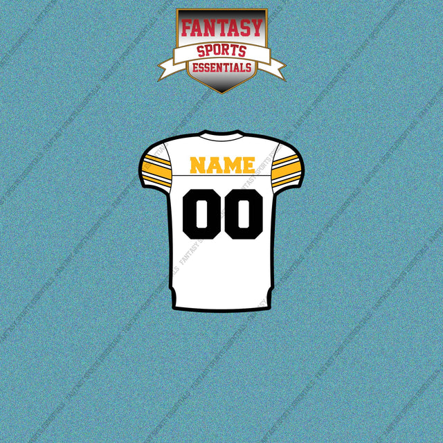 Pittsburgh Steelers Personalized Current Away Jersey Car Decals
