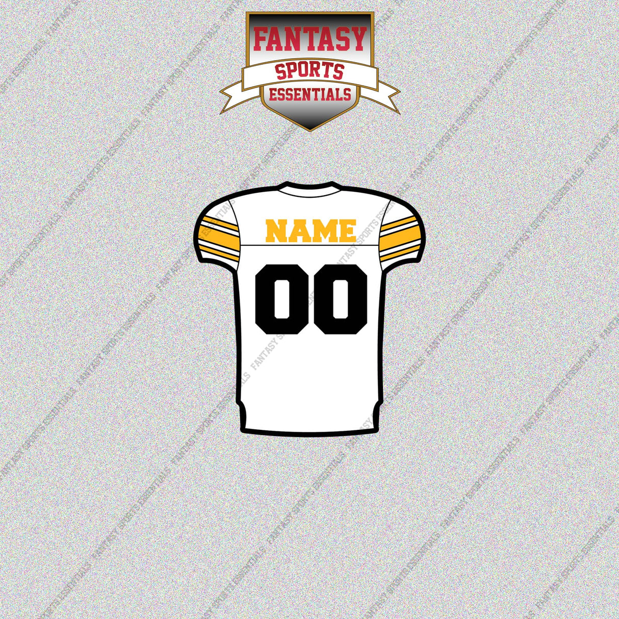 Pittsburgh Steelers Personalized Current Away Jersey Glossy Stickers