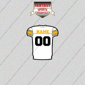 Pittsburgh Steelers Personalized Current Away Jersey Glossy Stickers