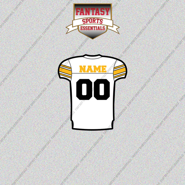 Pittsburgh Steelers Personalized Current Away Jersey Glossy Stickers