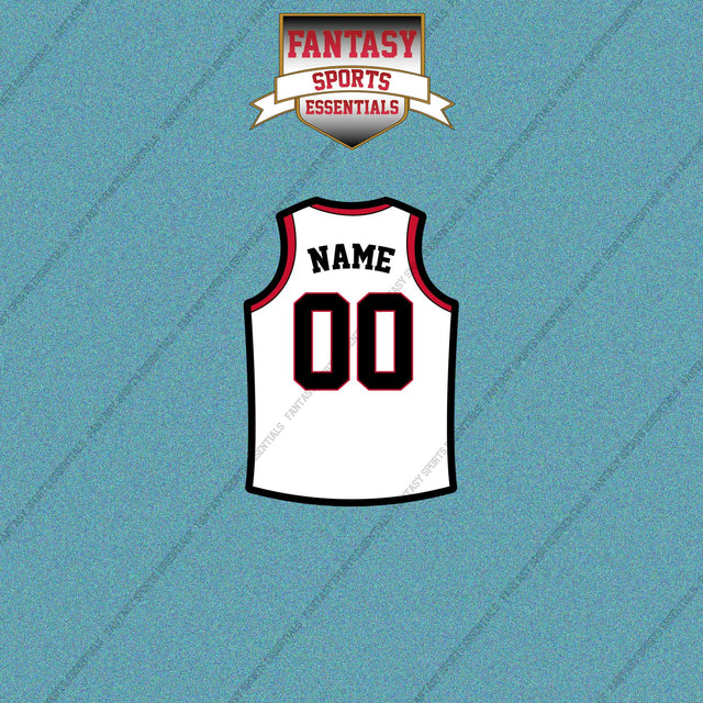 Portland Trail Blazers Personalized Current Away Jersey Car Decals