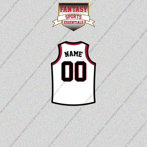 Portland Trail Blazers Personalized Current Away Jersey Glossy Stickers