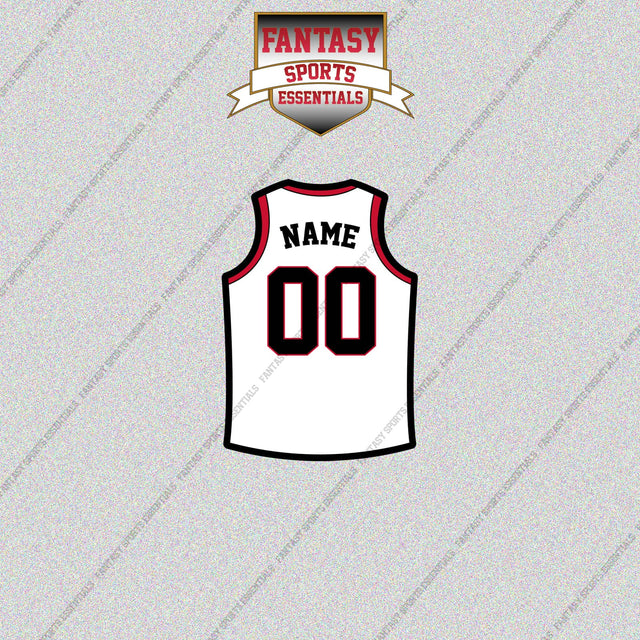 Portland Trail Blazers Personalized Current Away Jersey Glossy Stickers