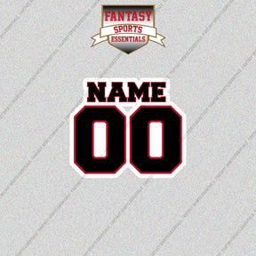 Portland Trail Blazers Personalized Current Name and Number Glossy Stickers