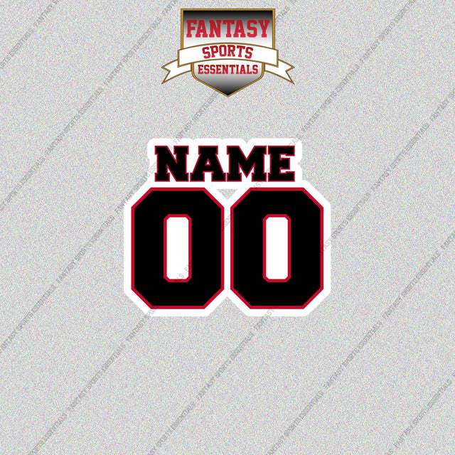 Portland Trail Blazers Personalized Current Name and Number Glossy Stickers