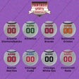Pro Baseball Personalized Current Away Jersey Button Pins (A-L) (Enter Your Name and Number) Page 1