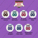 Pro Baseball Personalized Current Home Jersey Button Pins (M-W) (Enter Your Name and Number) Page 2