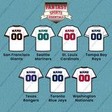 Pro Baseball Personalized Current Home Jersey Car Decals (M-W) (Enter Your Name and Number) Page 2