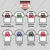 Pro Baseball Personalized Current Home Jersey Glossy Stickers (A-L) (Enter Your Name and Number) Page 1