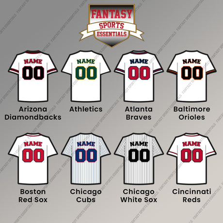 Pro Baseball Personalized Current Home Jersey Magnets (A-L) (Enter Your Name and Number) Page 1