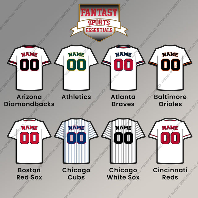 Pro Baseball Personalized Current Home Jersey Magnets (A-L) (Enter Your Name and Number) Page 1