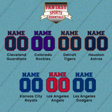 Pro Baseball Personalized Current Name and Number Car Decals (A-L) (Enter Your Name and Number) Page 2
