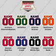 Pro Baseball Personalized Current Name and Number Glossy Stickers (A-L) (Enter Your Name and Number) Page 1