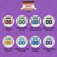 Pro Basketball Personalized Current Away Jersey Button Pins (M-W) (Enter Your Name and Number) Page 1