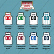 Pro Basketball Personalized Current Away Jersey Car Decals (A-M) (Enter Your Name and Number) Page 1