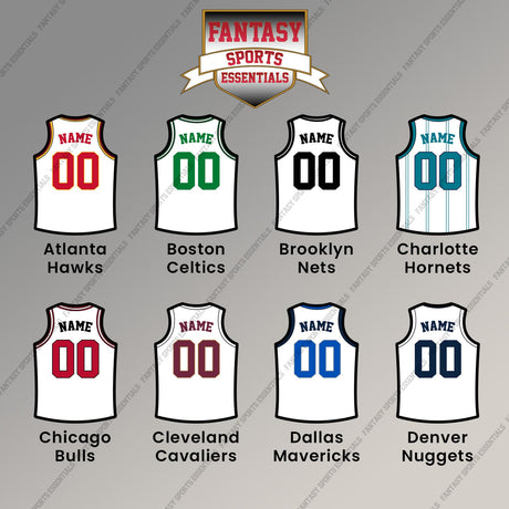 Pro Basketball Personalized Current Away Jersey Magnets (A-M) (Enter Your Name and Number) Page 1