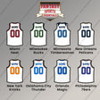 Pro Basketball Personalized Current Away Jersey Magnets (M-W) (Enter Your Name and Number) Page 1