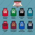 Pro Basketball Personalized Current Home Jersey Car Decals (A-M) (Enter Your Name and Number) Page 1