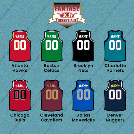 Pro Basketball Personalized Current Home Jersey Car Decals (A-M) (Enter Your Name and Number) Page 1
