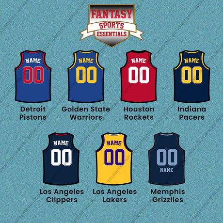 Pro Basketball Personalized Current Home Jersey Car Decals (A-M) (Enter Your Name and Number) Page 2