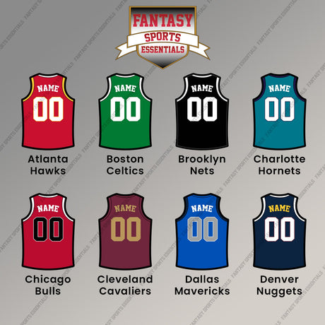 Pro Basketball Personalized Current Home Jersey Magnets (A-M) (Enter Your Name and Number) Page 1
