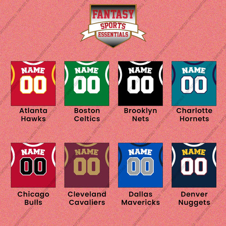 Pro Basketball Personalized Current Home Jersey Wall Art Prints (A-M) (Enter Your Name and Number) Page 1