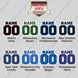 Pro Basketball Personalized Current Name and Number Glossy Stickers (M-W) (Enter Your Name and Number) Page 1