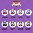 Pro Football Personalized Current Away Jersey Button Pins (A-K) (Enter Your Name and Number) Page 1