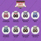 Pro Football Personalized Current Away Jersey Button Pins (A-K) (Enter Your Name and Number) Page 1