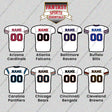Pro Football Personalized Current Away Jersey Glossy Stickers (A-K) (Enter Your Name and Number) Page 1