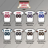 Pro Football Personalized Current Away Jersey Magnets (A-K) (Enter Your Name and Number) Page 1