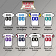 Pro Football Personalized Current Away Jersey Magnets (L-W) (Enter Your Name and Number) Page 1