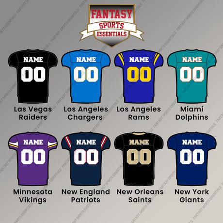 Pro Football Personalized Current Home Jersey Magnets (L-W) (Enter Your Name and Number) Page 1