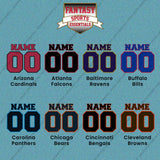 Pro Football Personalized Current Name and Number Car Decals (A-K) (Enter Your Name and Number) Page 1