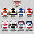 Pro Hockey Personalized Current Away Jersey Glossy Stickers (A-N) (Enter Your Name and Number) Page 1