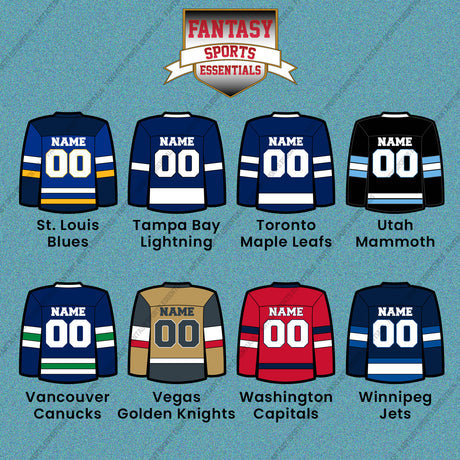 Pro Hockey Personalized Current Home Jersey Car Decals (N-W) (Enter Your Name and Number) Page 1